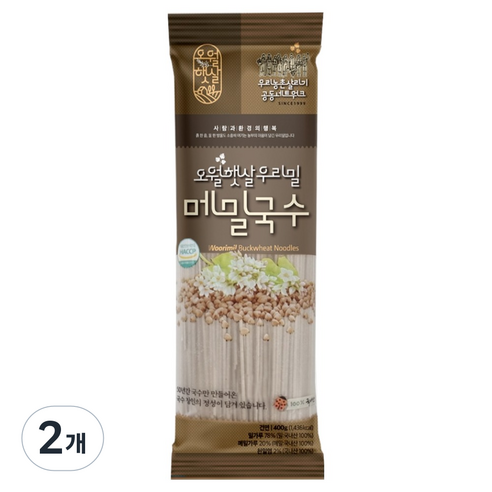 오월햇살 우리밀 메밀국수, 2개, 400g