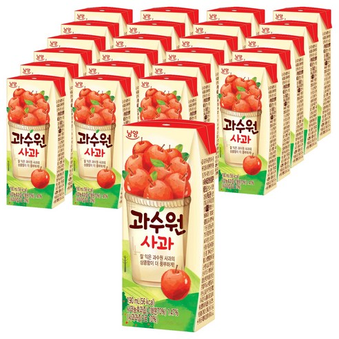 남양과수원 사과주스, 190ml, 24개