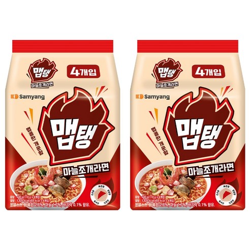 맵탱 마늘조개라면 110g, 8개