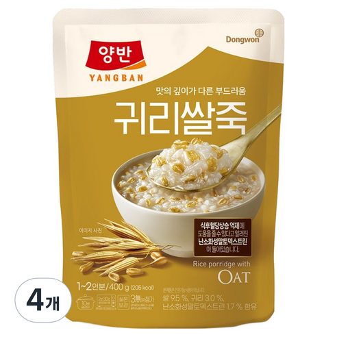 양반 귀리쌀죽 파우치