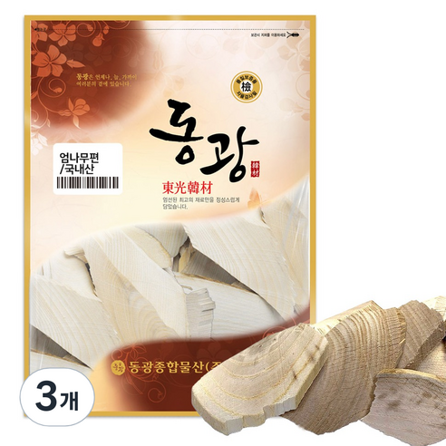 동광한방몰 국내산 엄나무, 3개, 600g