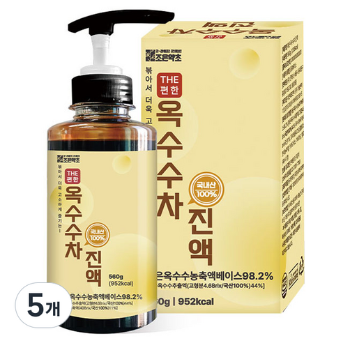 조은약초 더 편한 볶은 옥수수차 진액, 560g, 5개
