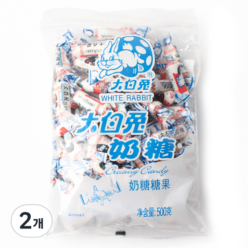 흰토끼사탕 따바이투 캔디, 500g, 2개