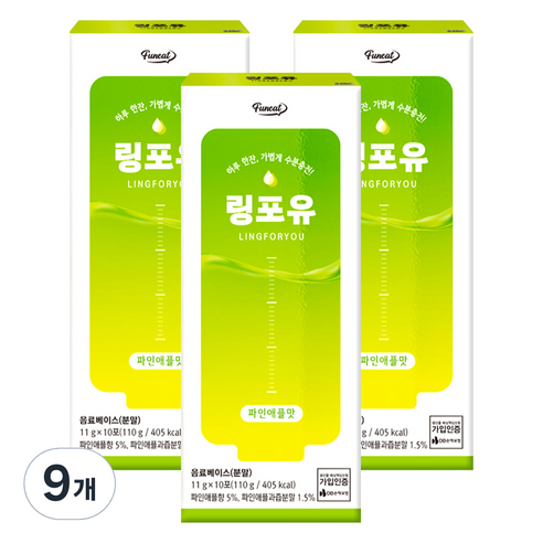 퍼니트 링포유 이온음료 분말 파인애플맛, 110g, 9개