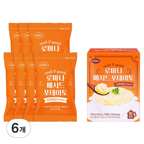 로마나 매시드 포테이트 7p, 6개, 210g