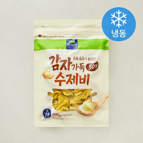 [로켓프레시] 면사랑 감자가득 30% 수제비 (냉동), 500g, 1개