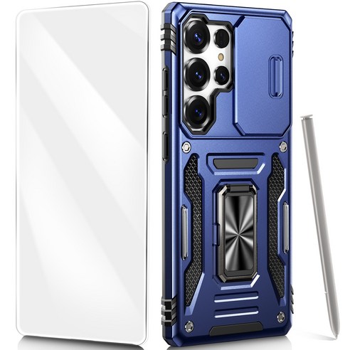 삼성 갤럭시 S25 S26 Z 플립 7/6 스탠드 범퍼 360회전 낙하방지 휴대폰 케이스 +강화유리