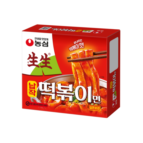 농심 생생납작 떡볶이면 258g, 258g, 15개