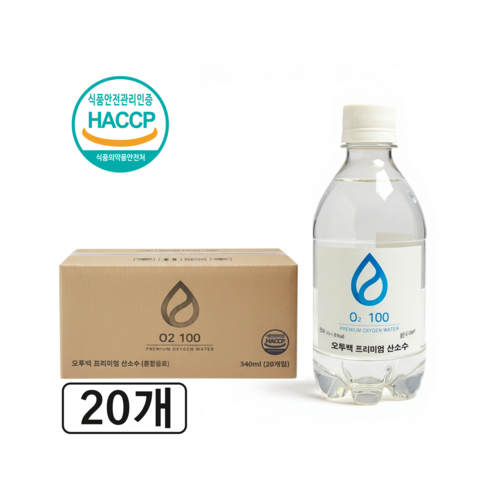 오투백 프리미엄 고농도 산소수, 60개, 340ml