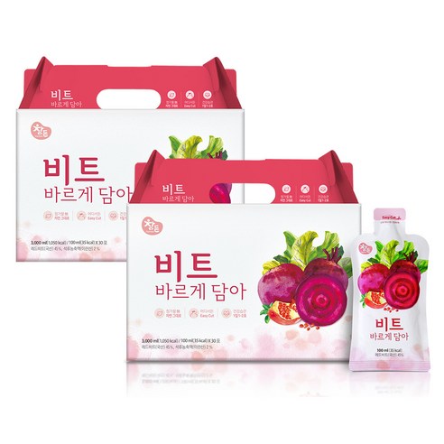 참든 비트즙 레드비트즙 국내산 비트 비트 바르게 담아 100ml