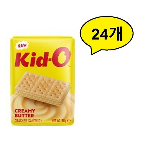 키드오 크리미버터 크래커 샌드위치, 90g, 24개
