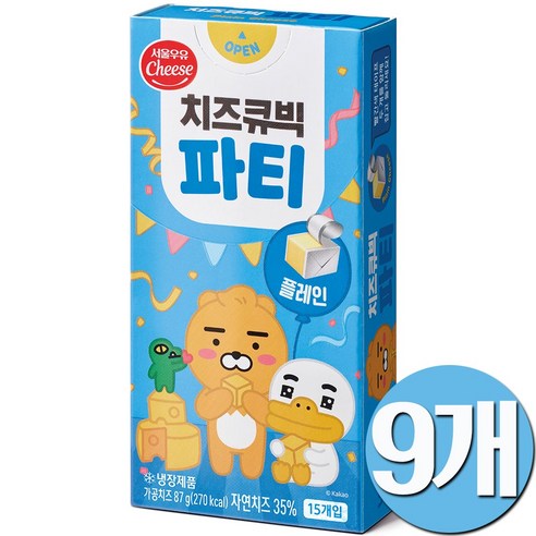 (서울우유) 치즈큐빅파티 플레인 87g