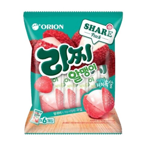 오리온 리찌알맹이 216g(6p)x12개/한박스