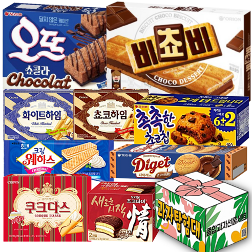 과자탐험대) 사무실 실속 스낵 과자 세트, 1세트, 9종 E세트