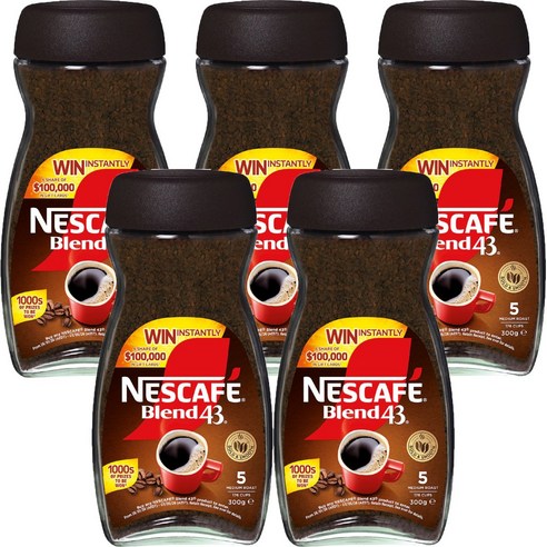 Nescafe Blend 43 Instant Coffee 네스카페 인스턴트 커피, 5개, 1개입, 300g