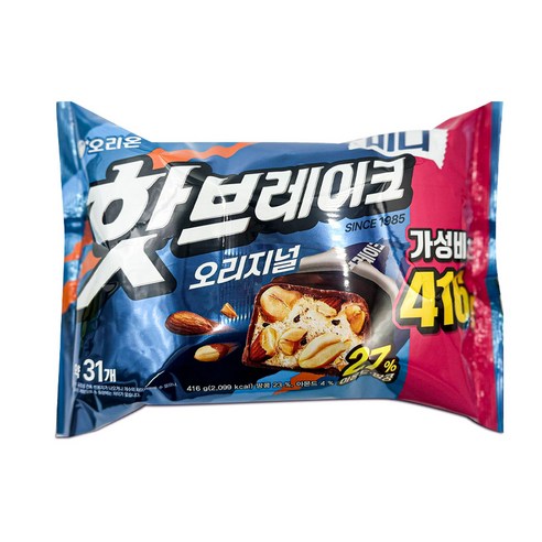 오리온 핫브레이크 오리지널 미니 416g 초코바, 416g, 1개