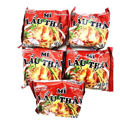 [루츠팜] 베트남 미라우타이 라면 83gX5개 새우라면 mi lau thai 새우맛