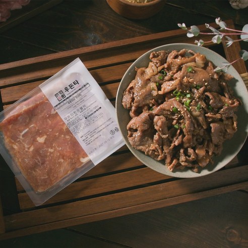 우돈타 1등급 한돈 불백 8팩 불맛 무항생제 돼지 불고기 양념 갈비 간장 고기 두루치기, 200g, 8개