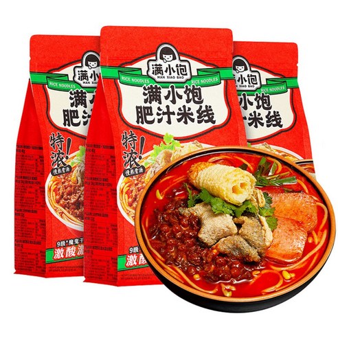 빠른배송 중국식품 만샤오바오 쌀국수 페이즈미샌 manxiaobao feizimixian 만쇼보 쌀국수, 310g, 12개