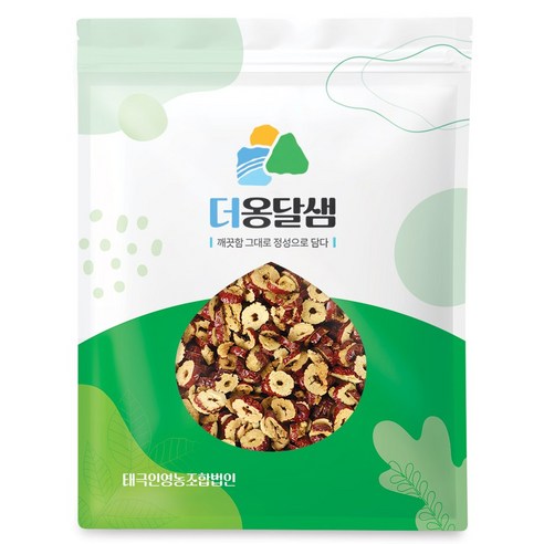 더옹달샘 깨끗하게 말린 대추칩 1kg 대추슬라이스 대추과자, 1개, 1kg