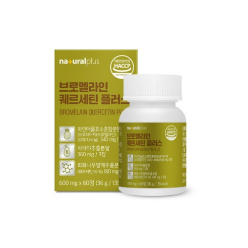 내츄럴플러스 브로멜라인 퀘르세틴 플러스 60p, 60정, 1개