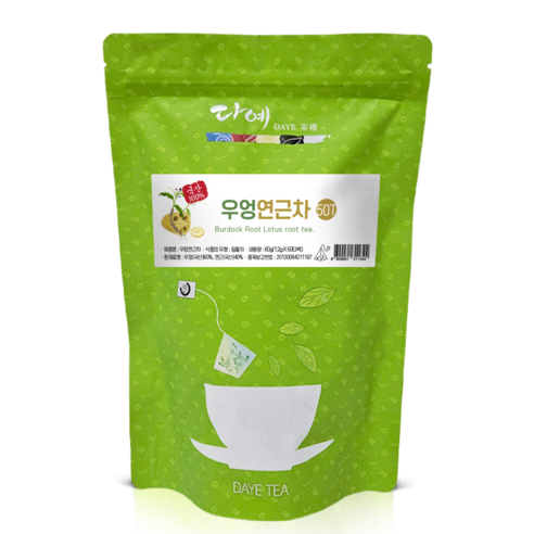[본사직영] 다예 100%국산 우엉 연근차 생분해 삼각티백