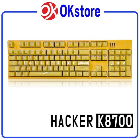 앱코 HACKER K8700 키보드 카일 광축 방수 옐로우 바디/옐로우 키캡