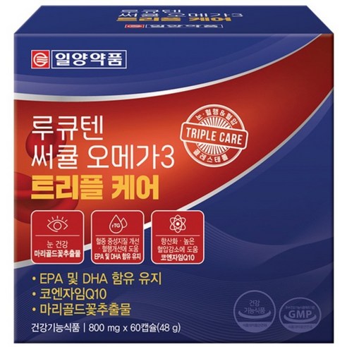 일양약품 루큐텐 써큘 오메가3 트리플 케어 코엔자임Q10+루테인+오메가3