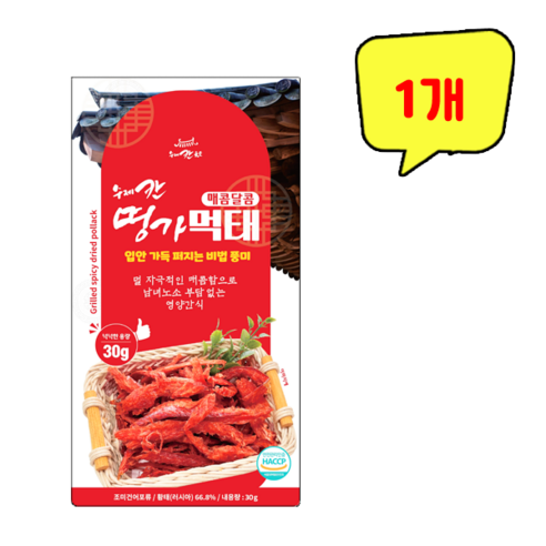 수제칸 명가 매콤달콤 먹태구이, 1개, 30g