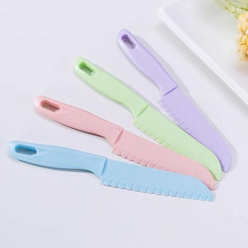 미즈코스 무독성 어린이 안전칼 유아 칼 아동 소꿉놀이 아동칼, 2개, 라이트블루