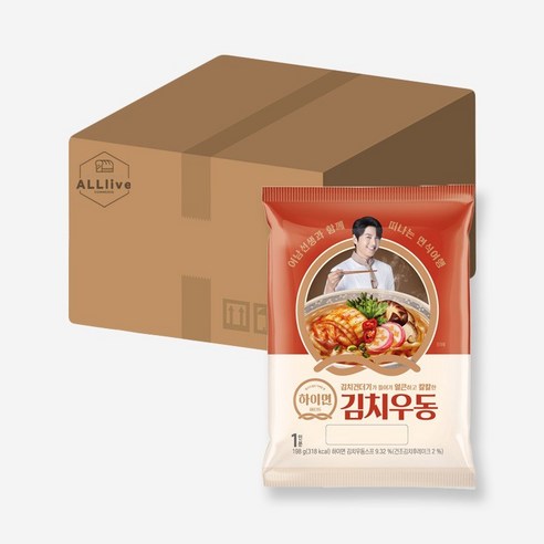 (무배) 삼립 하이면 김치우동 198g x 20봉