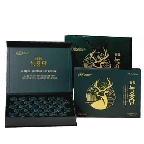 광동제약 녹용단 30환 + 쇼핑백, 112.5g, 1세트