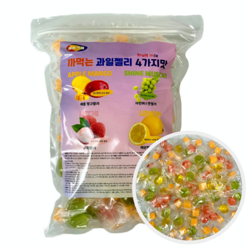 혜성식품 까먹는 혼합 과일 젤리 4가지맛, 1개, 500g
