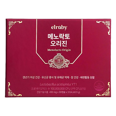 최신상 갱년기유산균YT1 메노락토 오리진 3개월분