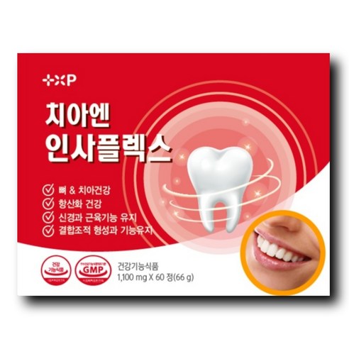 이가탄탄 하게 인사 플러스 정품 잇몸 내려앉음 염증 치료제 붓고 피날때 치아 영양제, 1개, 30회분