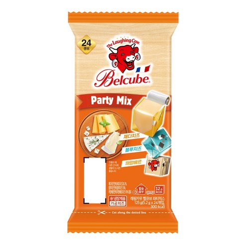 [래핑카우] 벨큐브 파티믹스 24큐브 (125g), 125g, 1개