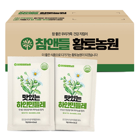 참앤들황토농원 맛있는 하얀 민들레, 90ml, 100개