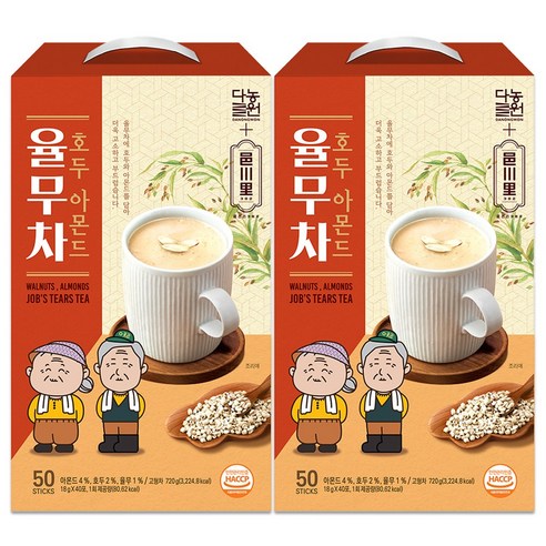 다농원 읍천리 호두 아몬드 율무차 50T, 50개입, 2개, 18g