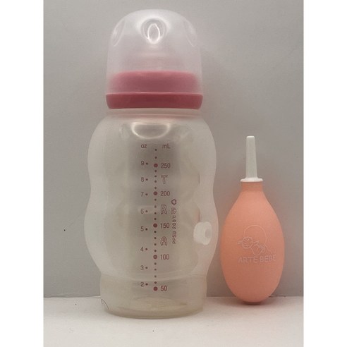 아르떼베베 실리콘풍선 젖병(PPSU), 핑크, 1개, 270ml