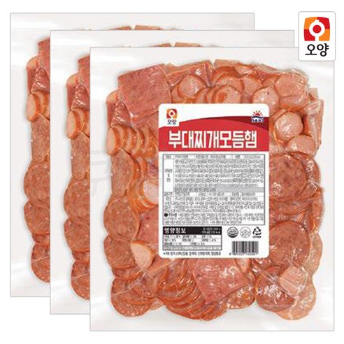 [사조오양] 부대찌개 모듬햄 1kg+1kg+1kg, 3kg, 1세트