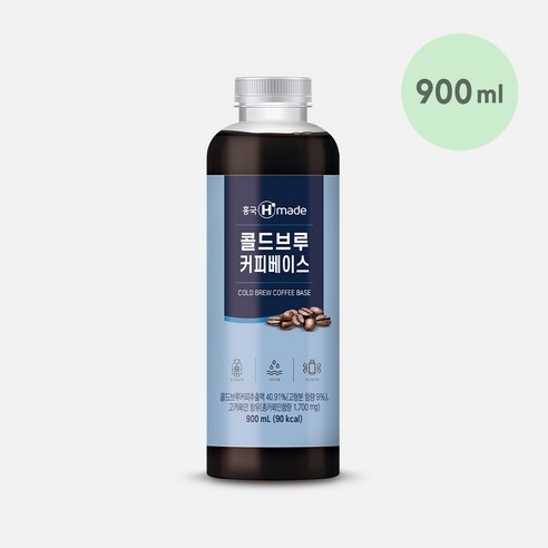 흥국 콜드브루 커피베이스 디카페인 900mL 6개