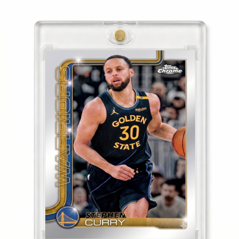 스테판 커리 NBA카드 농구카드 Topps Chrome 마그네틱케이스 보호슬리브 포함, 1개, 블루