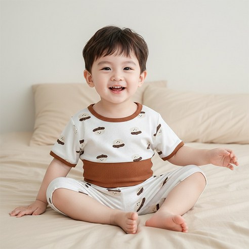 [KC인증] 몽실이 골지 배앓이방지 실내복