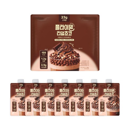 플라이밀 단백질 쉐이크 파우치 리얼초코맛, 7개, 45g