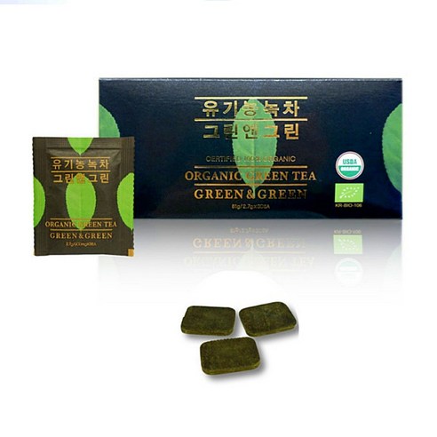 그린앤그린 편녹차 30포 1곽 몽중산다원, 1개, 2.7g