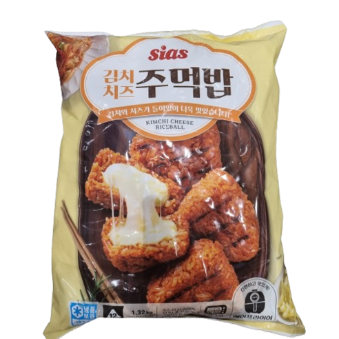 트레이더스 시아스 김치 치즈 주먹밥 1.32kg (12개입) 아이스박스포장