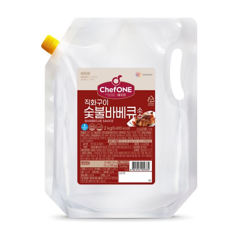 냉장 대상 쉐프원 직화구이 숯불바베큐소스 2kg, 1개, 2L