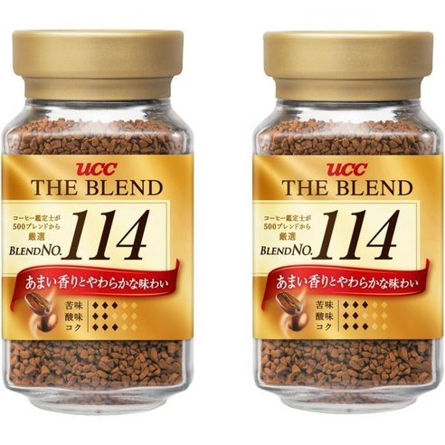 UCC 더 블렌드 114 인스턴트 커피 병 90g×2개