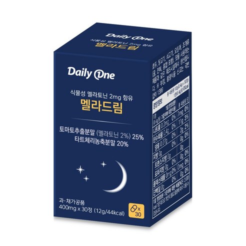 식물성 멜라토닌 2mg 함유 멜라드림 400mg X 30정 1통