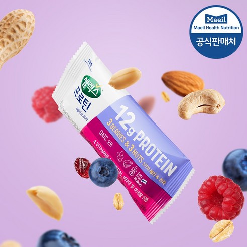 매일유업 셀렉스 베리오트바 코어프로틴 에너지 단백질바 40g 6개입 2박스 헬창 생일선물